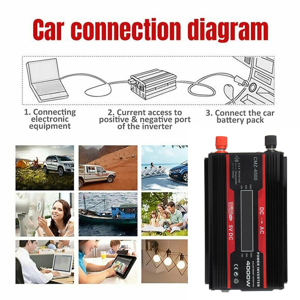 4000W Solar Power System 20W Solar Panel Battery Charger Solar Inverter Complete Kit Solar Controller 110V/220VZ