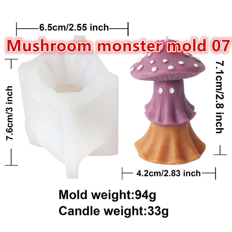 3D Creative Mushroom House Silicone Candle Mold DIY Creepy Mushroom Halloween Mold Perfect Aroma Candles  Gypsum Crafts