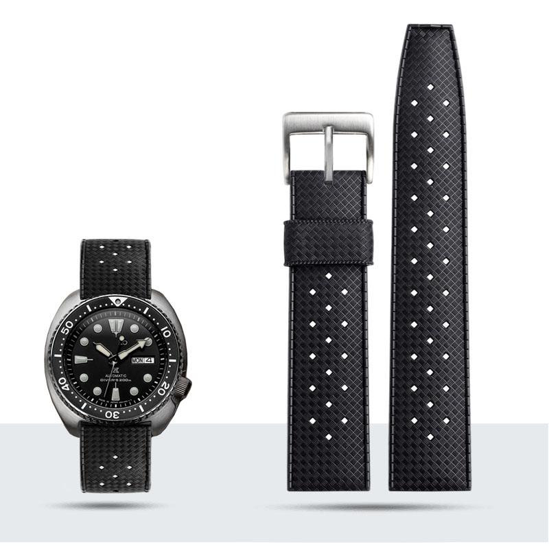 rubber  watchband for S-eiko Canned SRPD73 silicone strap  22mm 20mm Waterproof and breathable bracelet Outdoor sports watchband