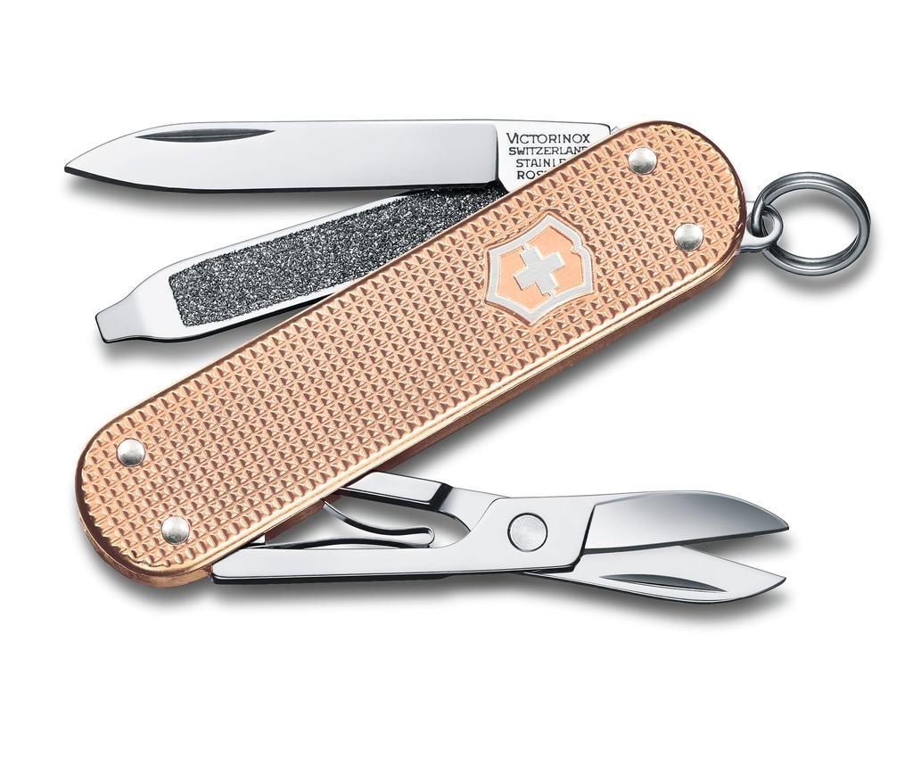 VICTORINOX Classic ALOX Классические цвета Свежий персик Нож швейцарской армии Нож Товары для предотвращения катастроф Отдых на природе Кемпинг Подарок Презент Ножницы Плоская отвертка