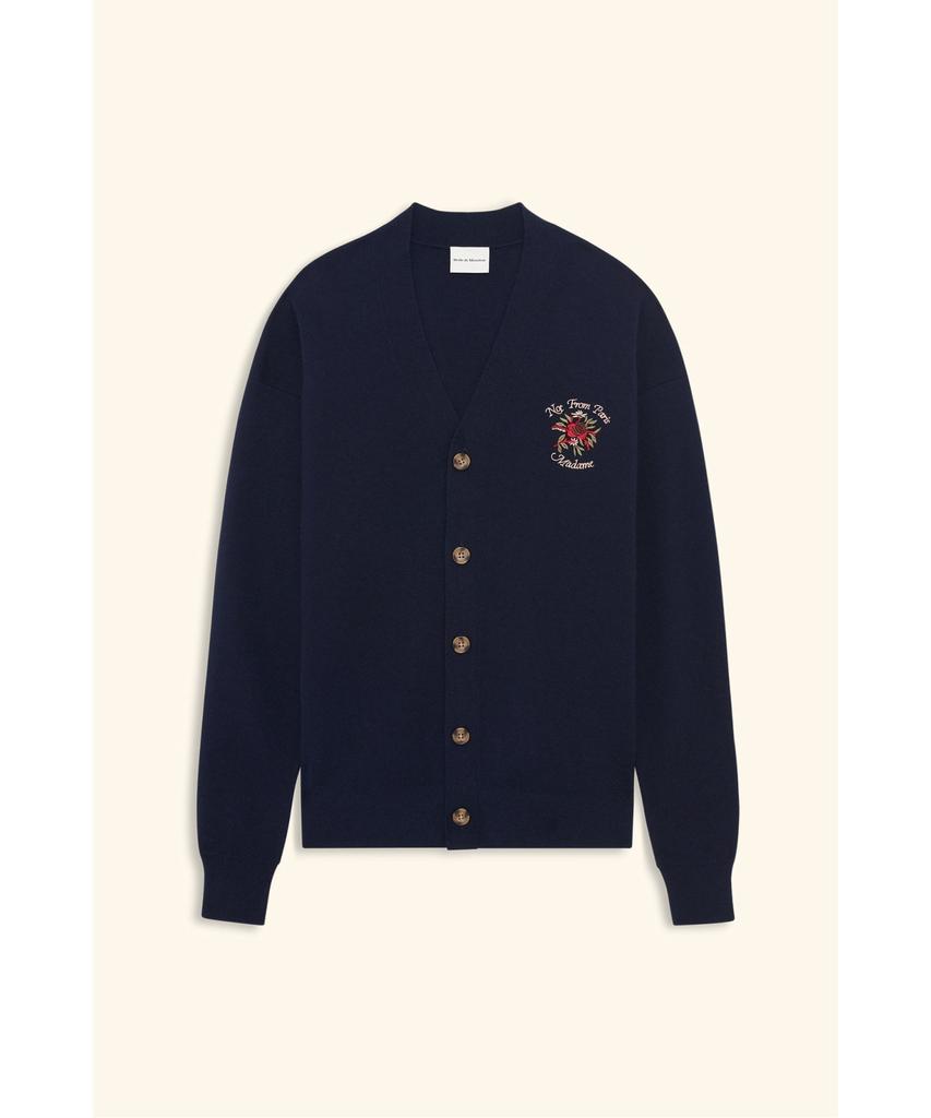 Drole De Monsieur Rose Slogan Cardigan Le Cardigan Slogan Rose D0Wcs26261Nyx