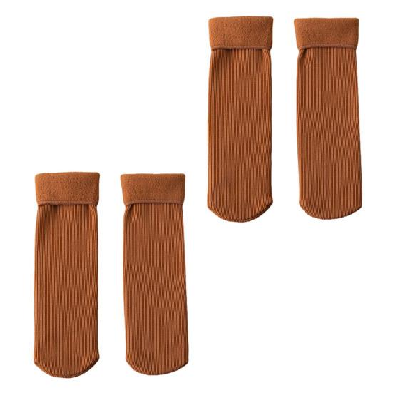 2 пары женских зимних носков средней длины, однотонные, высокоэластичные, сохраняющие тепло, легкие, удобные, теплые, повседневные, спортивные носки