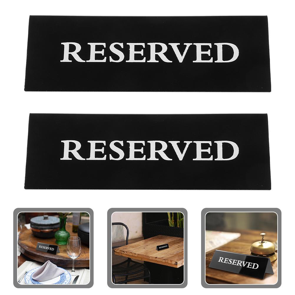 2шт акриловый знак Reserved многоразовый Reserved знак ресторанный стол Reserved знак v-образный стол Reserved