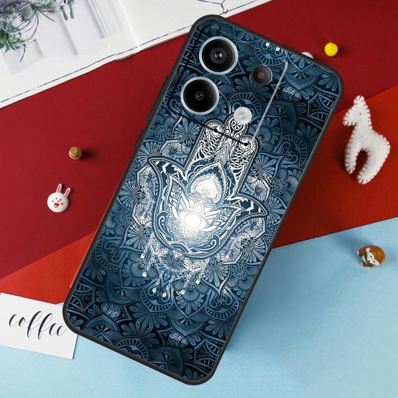 Чехол Hamsa Hand of Fatima для Xiaomi Redmi Note 13 12 11 8 9 10 Pro Note 12S 11S 10S Redmi 12 10C 12C 13C Cover