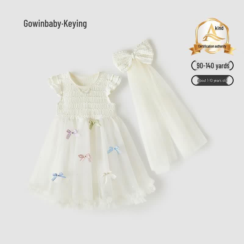GOWINBABY Платье-принцесса для девочек с объемными бабочками и рукавами-крылышками