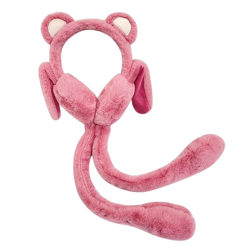 Зимние уличные теплые наушники корейской моды Kawaii подвижная подушка безопасности теплые наушники для девочек зимние милые наушники с медведем