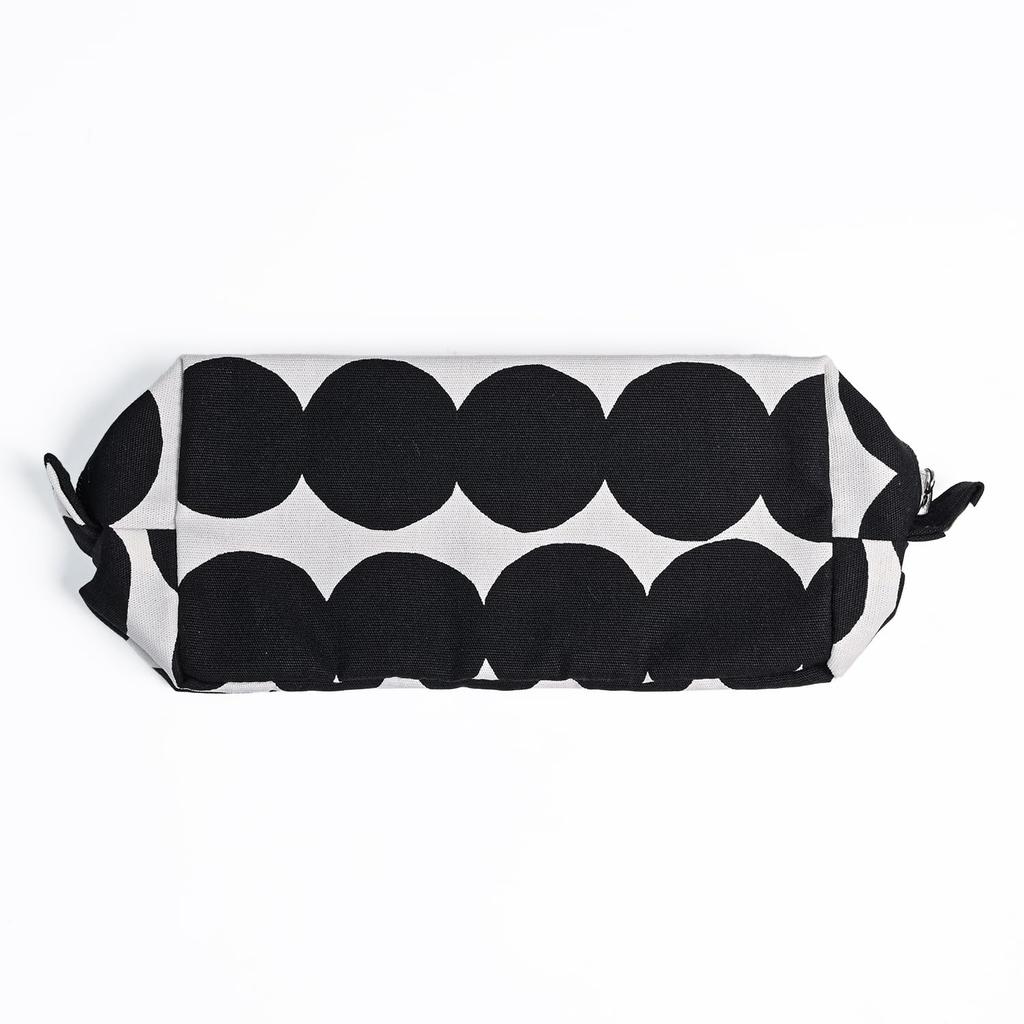 Marimekko Tiise Mini Unikko cosmetic bag in white and black (Russie Mat) (047245-190), a cute, Nordic design. [Parallel Import]