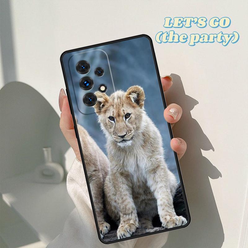 Lion Alpha Male Cub phone case For Samsung Galaxy A42 A31 A40 A51 A71 A32 A80 A91 A52 A72 A73 A20e A21S A50 A70 A11 A12 Cover
