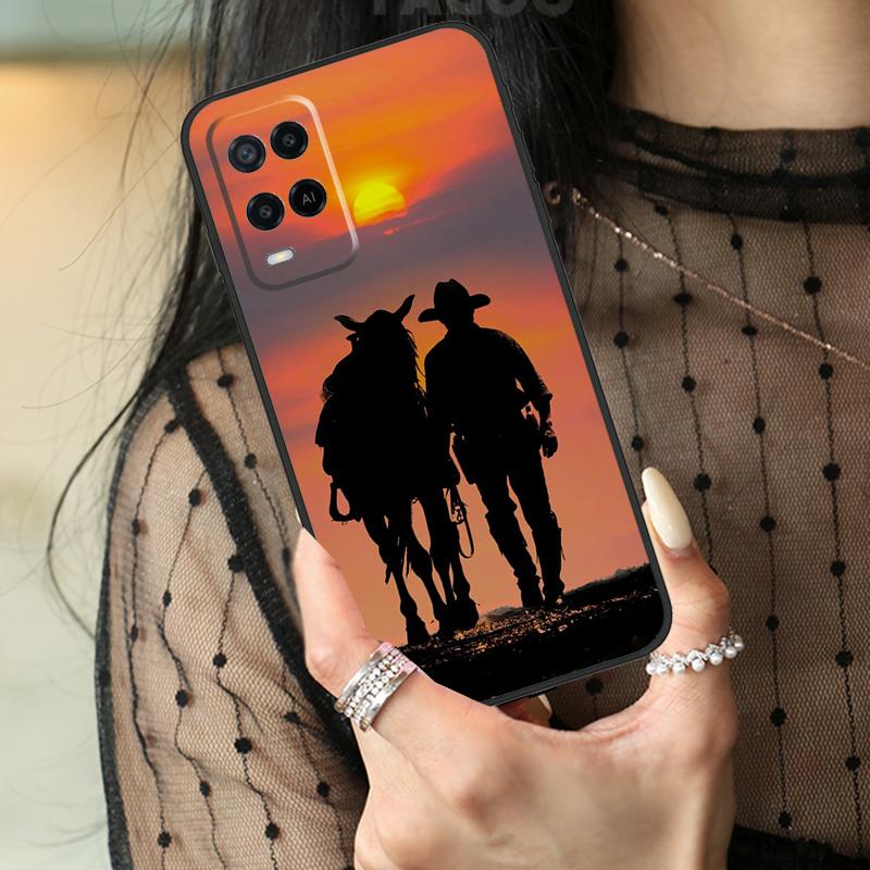 Ковбойский чехол для Oppo A16 A76 A96 A17 A18 A60 A80 A40 A38 A58 A78 A98 A94 A74 A54 A15 A57 A77 A5 Pro