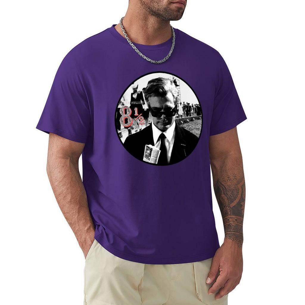 8 12 Federico Fellini TShirt Rapper Graphic Tees Vintage Graphic Shirts Unisexs Graphic TShirts Funny