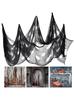 76x183 см Черная Хэллоуинская Марля Жуткая Ткань Черная Сетка Паутина Декор Хэллоуин Дом Ужасов Вечеринка Декор