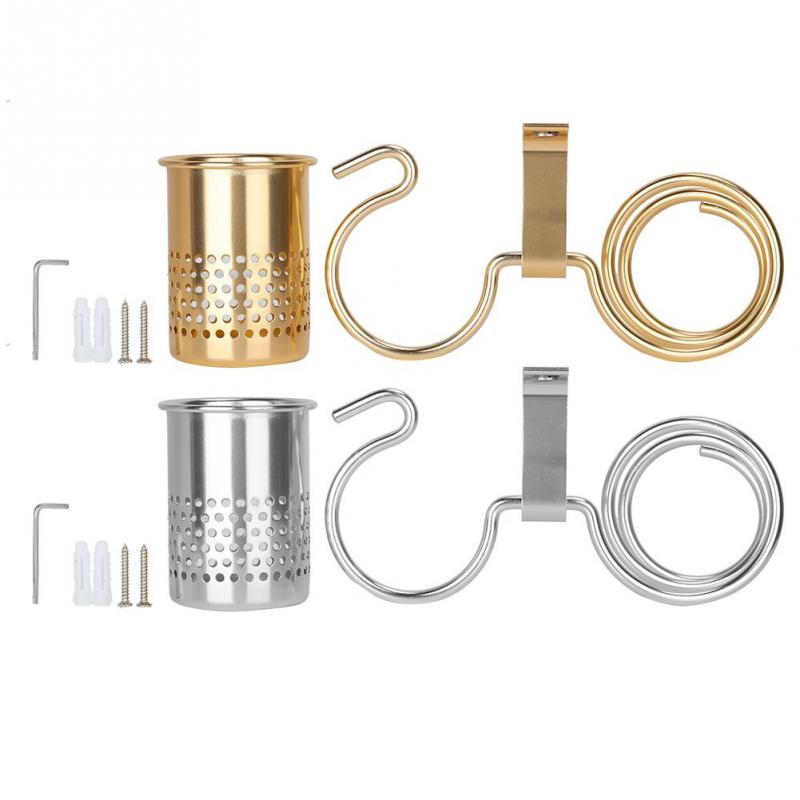 Bathroom Hair Dryer Holder Stand Wall Mounted Organizer Multipurpose Rack