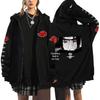 Naruto Anime Zip-Up Fleece Hoodie - Unisex Casual Sports Cardigan Jacket