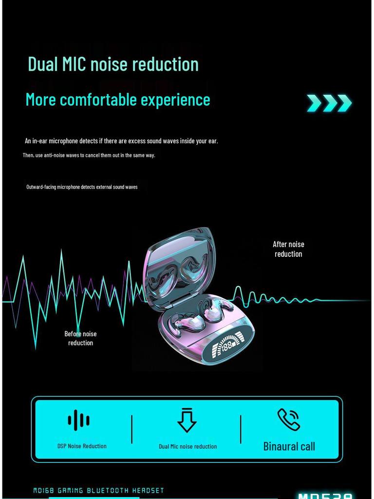 MD528 Ультратонкие Беспроводные Bluetooth Наушники: Самое продаваемое внутриканальное устройство для сна с технологией двойного хоста