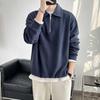 New Lapel Zipper Long Sleeve Pullover Men's POLO Shirt Trendy Men's Casual Fashion Ins Light Familiar Style Top