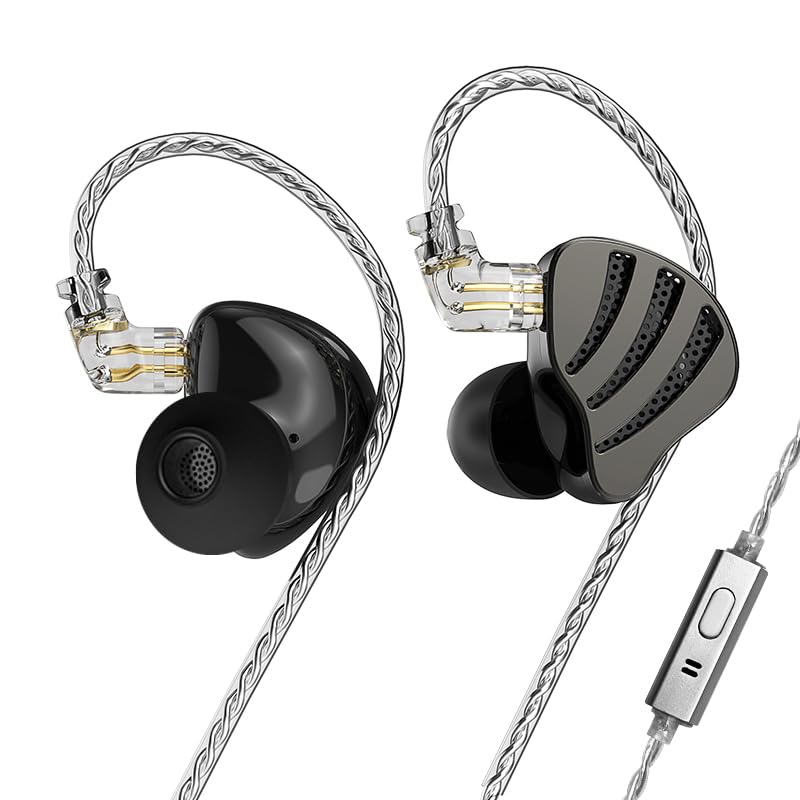 Hifi Kingdom ND-NICE Гибридный (1ДД+1БА) Проводные внутриканальные мониторы Черные с микрофоном