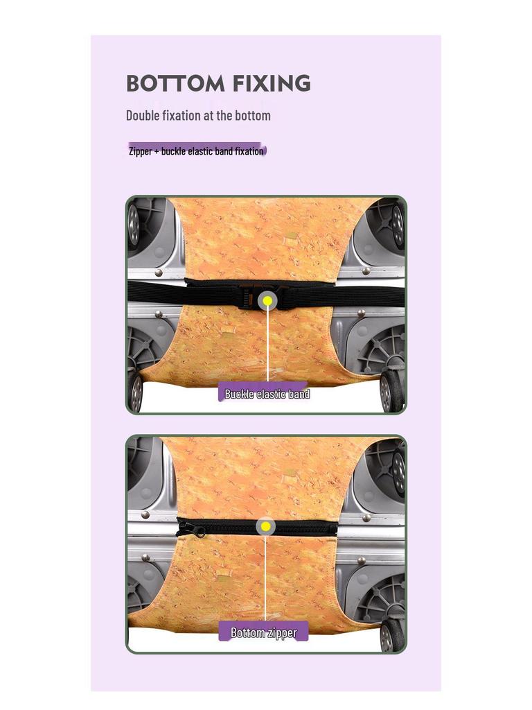 Elastic, Wear-Resistant Suitcase Cover for 24-30 Inch Luggage