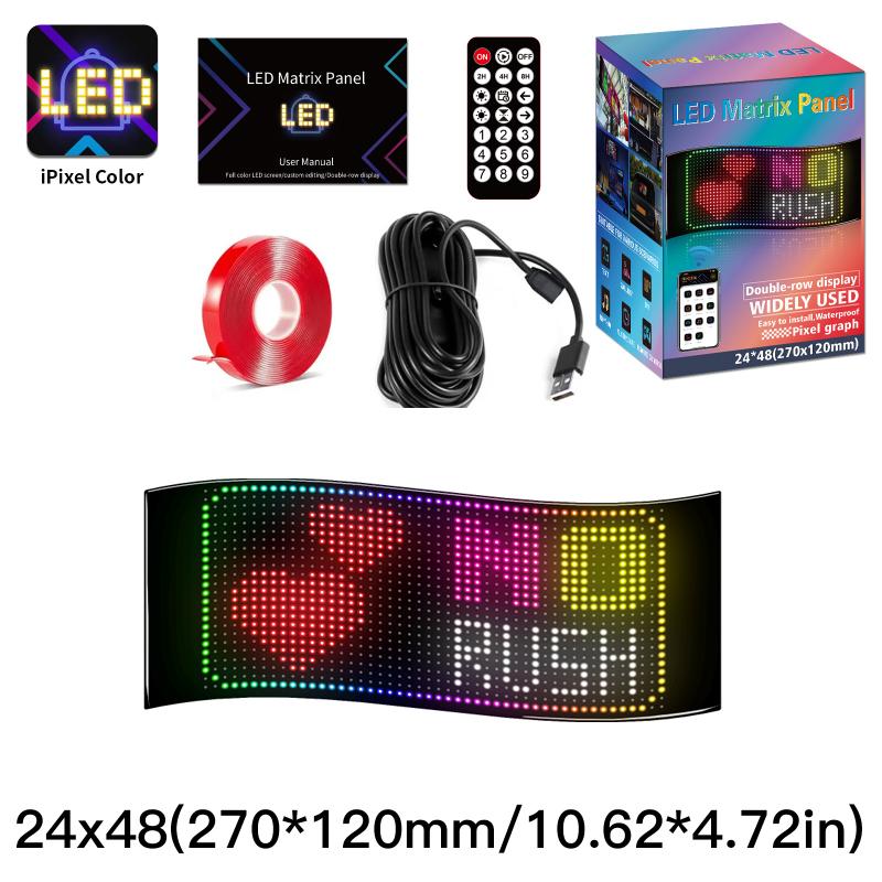 Светодиодный гибкий экран Рекламные щиты Управление через приложение Двухрядный дисплей Текст Шаблон Свободная комбинация Реклама на автомобиле Витрина магазина Наружная