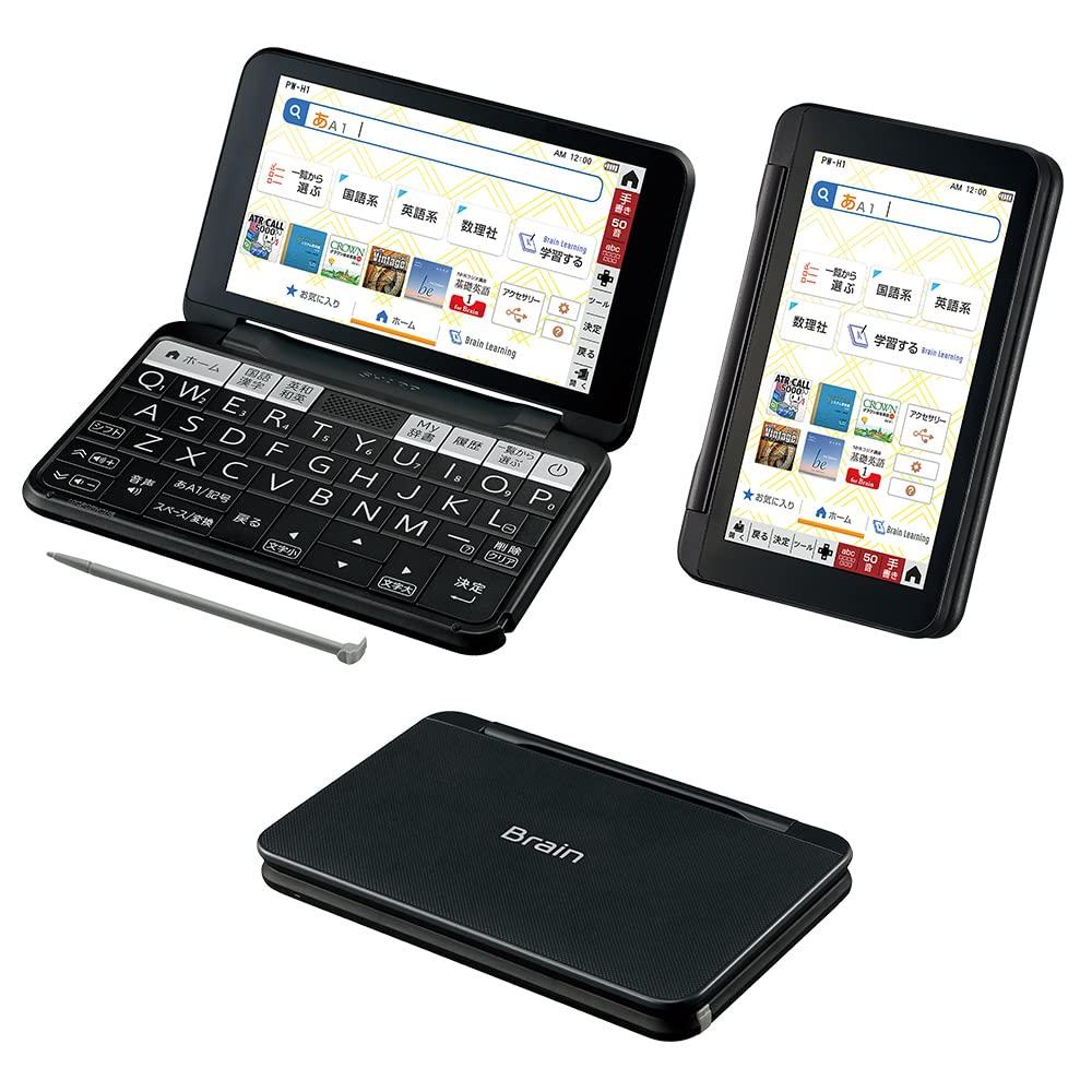 Sharp Электронный словарь BRAIN Модель для старшей школы 6 Модель выпуска 2021 года (Поддерживает предметы) PW-H1-B (черный)