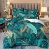 Tropical Rainforest 3D Printed Bedding Three-Piece Plant Flower Quilt Cover