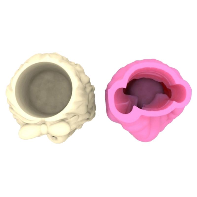 3 шт./компл., силиконовая форма, 3D милая девушка, форма для цветов, ручная работа, держатель для ручек, форма из эпоксидной смолы для домашнего декора