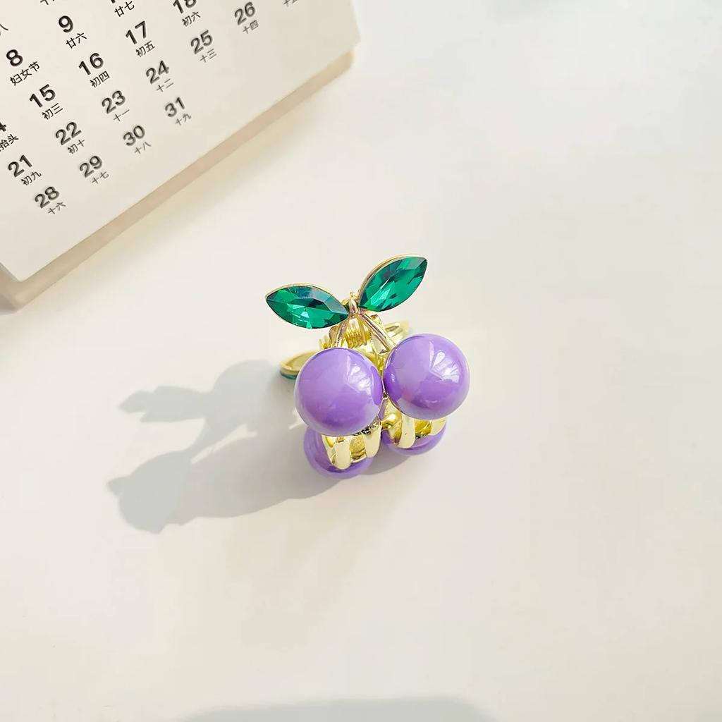 Нежные хрустальные вишневые мини-заколки для волос со стразами, женские заколки-крабы для волос, головные уборы, аксессуары для волос