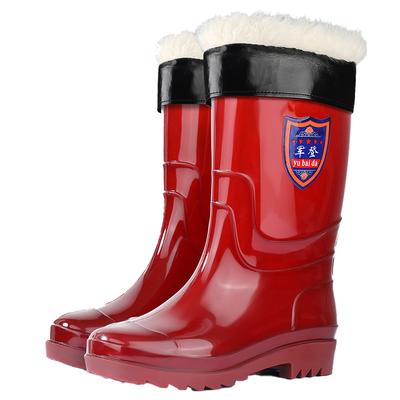 Горячий стиль Custom Wellies Теплые удобные резиновые сапоги с пушистой подкладкой до колена