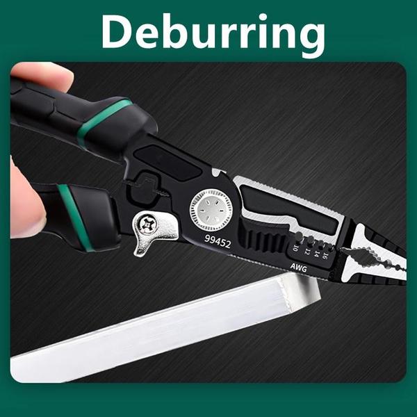 9-in-1 Wire Stripping Pliers Household Wire Pliers Broken Wire Peeling Pliers Professional Labor-saving Pliers Electrician Pliers