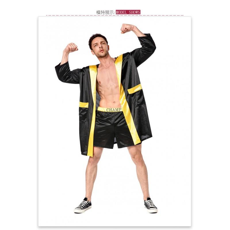 Unisex Boxing Hooded Cape Costume Stage Walk Martial Arts Performance MMA Entrance Outfit