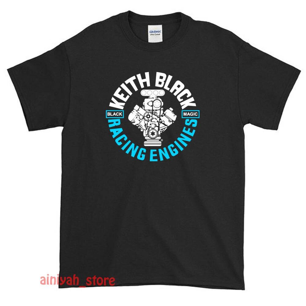 New Keith Black Racing Engines Logo Men's Funny T shirt USA Size S-XXL