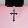 Кулон-заглушка для телефона от пыли «Пламенный крест» и «Крест-сердце», Подвесное украшение, Мобильный аксессуар, Защита от пыли и украшение