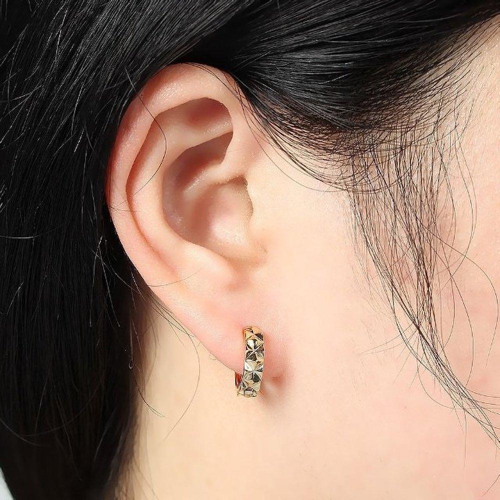 925 Silver Gold Plated Hoop Earrings, Stylish Shining Fashion