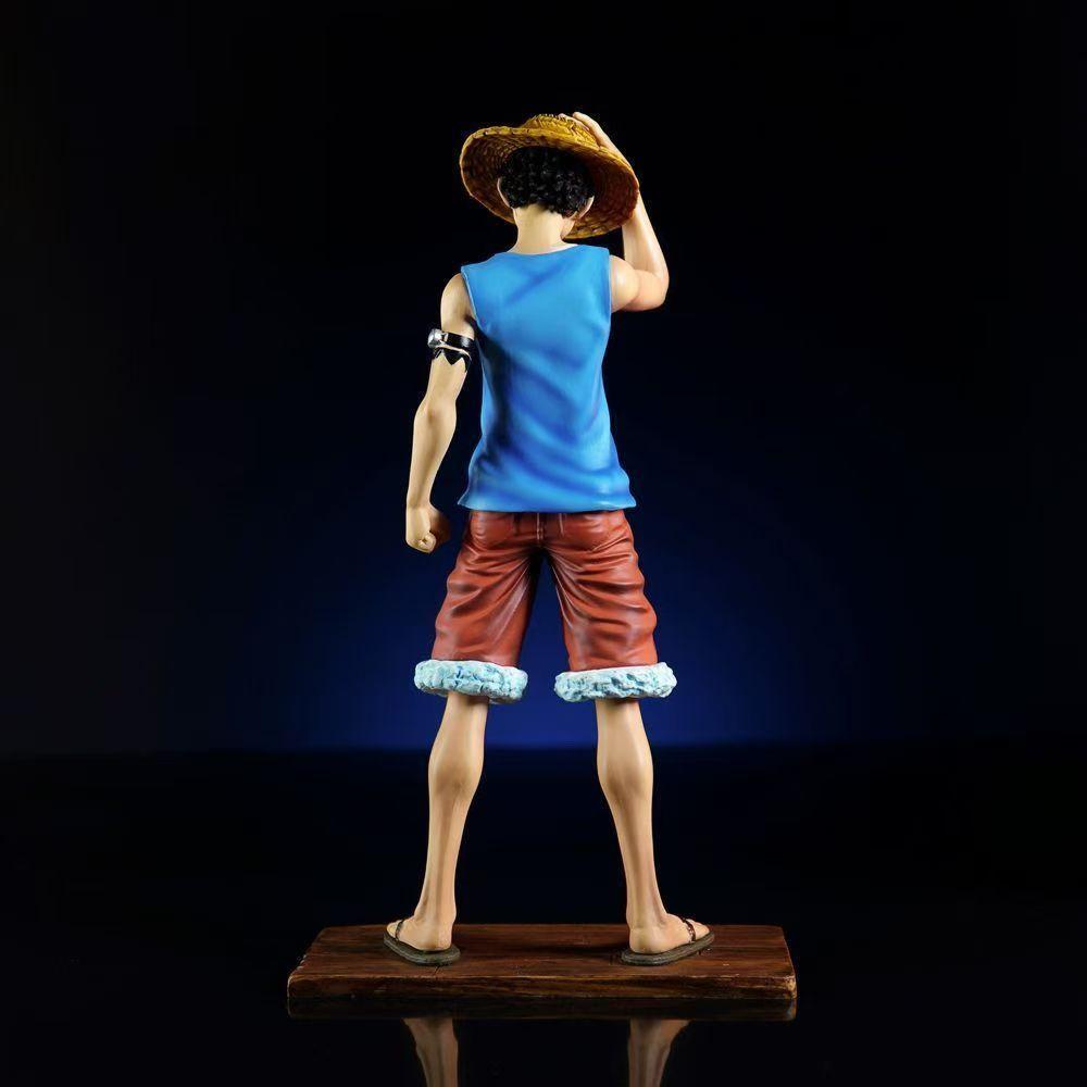 Студия One Piece Шляпа из соломы Двухлетний Луффи Фигурка Аниме Резонанс Подарок Подставка для демонстрации JT C2 Подвижная Сочлененная Масштабная Детализированная Движущаяся Коллекционная