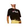 Fila Brand Logo Print American Retro Round Neck Short Sleeve T-Shirt Unisex Tops Black F51U318199FBK