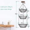 Three Tier Snacks Storage Basket Nordic Flowers Basket Storage Rack  Kitchen Supplies