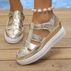 Summer New Roman Baotou Casual Cool Single Shoes Thick Bottom Velcro Beach Sandals for Women