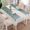 European Velvet Table Cover Elegant Dining Tablecloths Rectangular Embroidery Lace Table Cloth Birthday Wedding Party Decor Soft