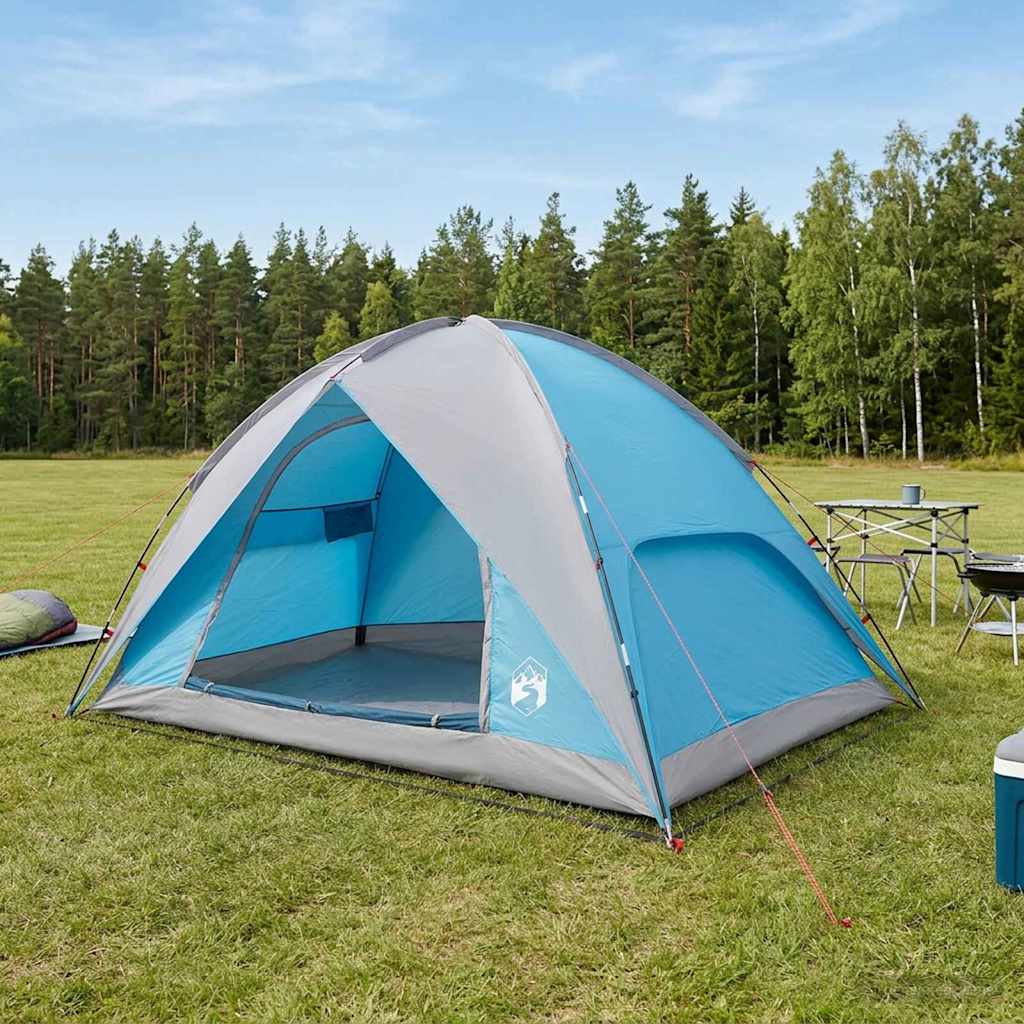 Camping Tent with Rainfly Waterproof Blue 360 x 245 x 185 cm