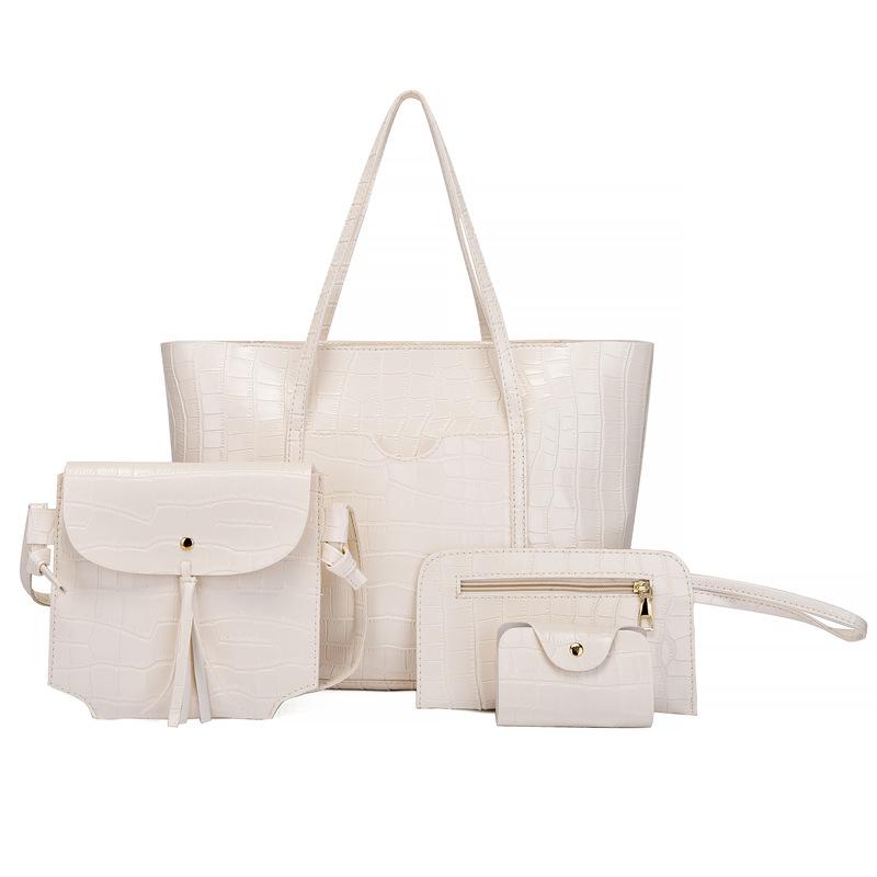 Женская сумка ретро сумка «мать и дитя» из четырех частей с каменным узором, портативная, большой вместимости, на плечо, мессенджер, универсальная