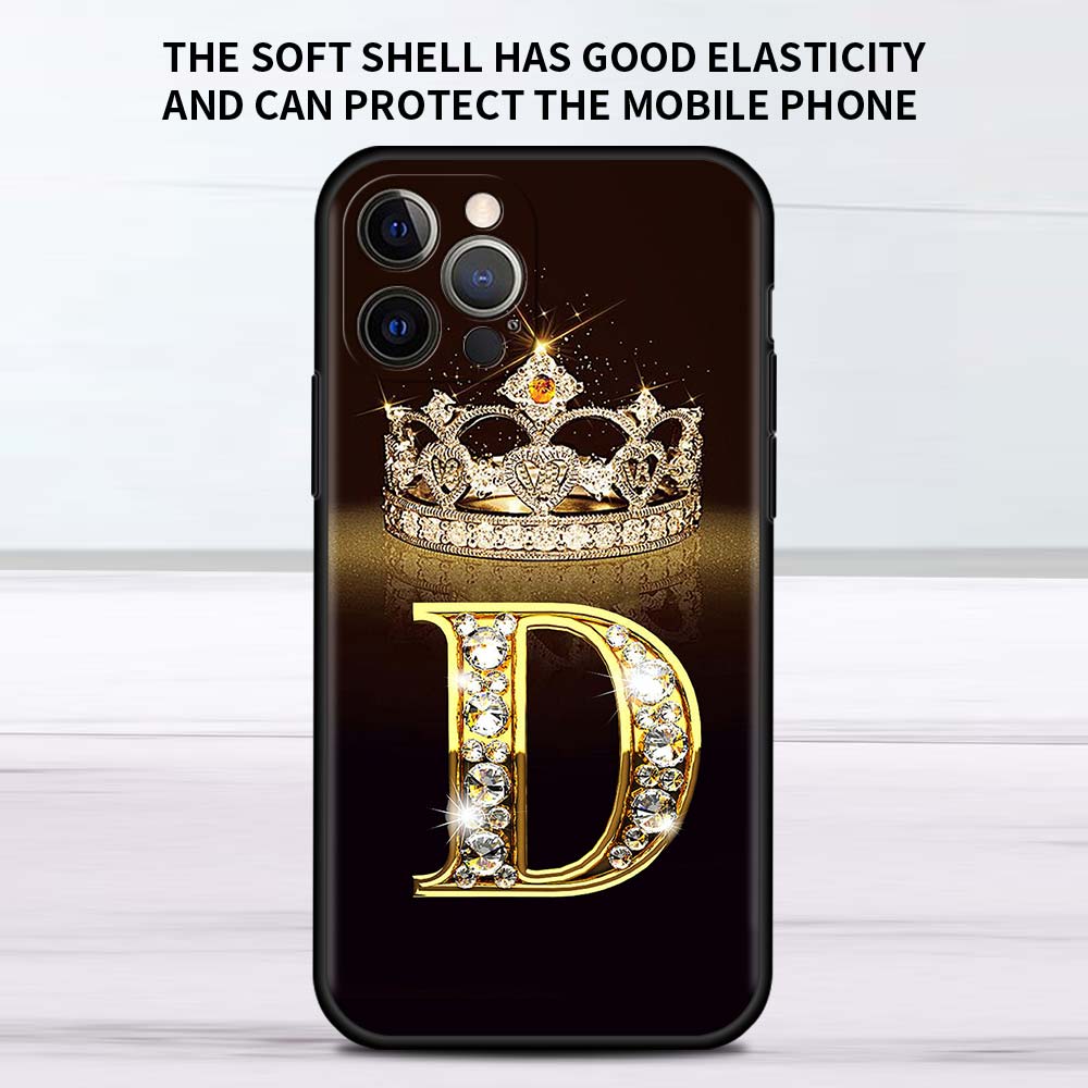 Чехол для телефона Letter Gold Girl Fashion Coque для iPhone Xiaomi Mi Samsung Galaxy Redmi Note AS 11 12 13 14 15 22 23 24 5G Pro Plus Max Fe Ultra