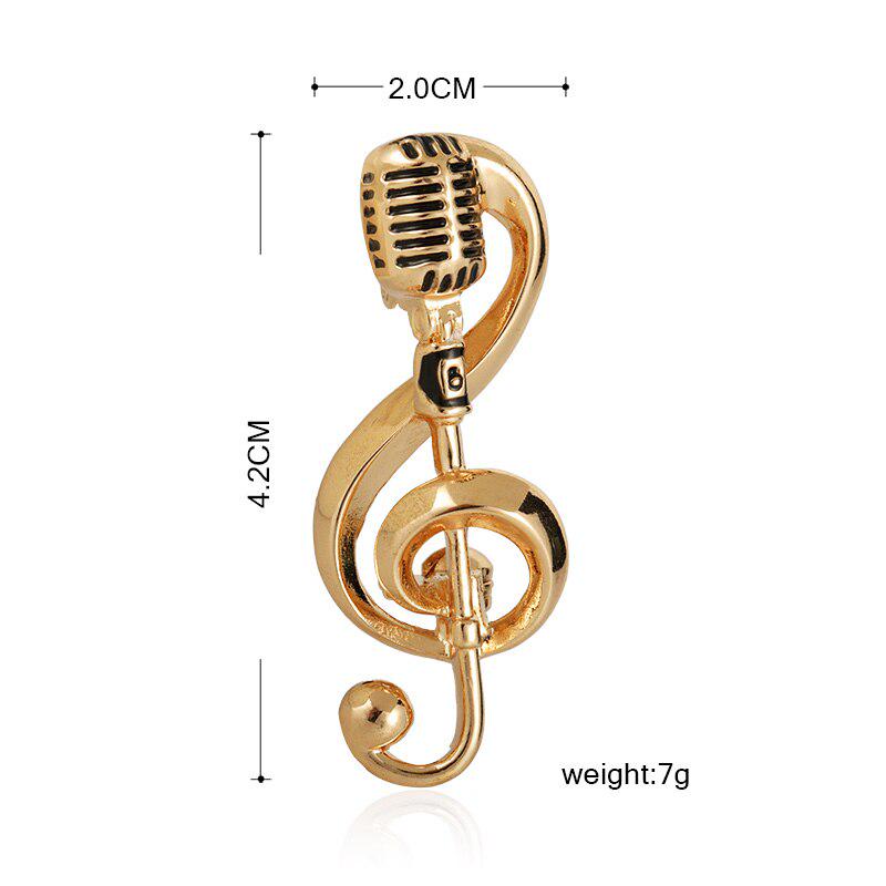 Blucome Сплав новый микрофон музыкальная нота броши эмалированная булавка для женщин певица вечерние концертные аксессуары новогодний подарок