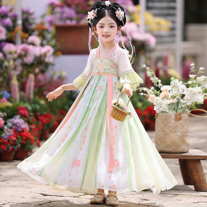 Новое платье-принцесса в стиле Ханьфу 2026 года: Древнекитайский birthday outfit для девочек, вдохновленный феями