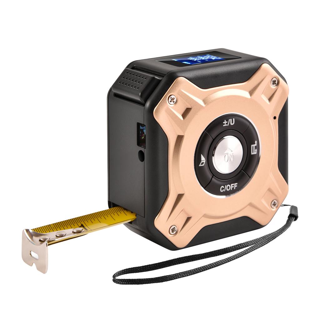 Лазерная рулетка 3 в 1, цифровой дальномер, измерительная лента 16 футов, перезаряжаемая мультиметровая лента 131 фут
