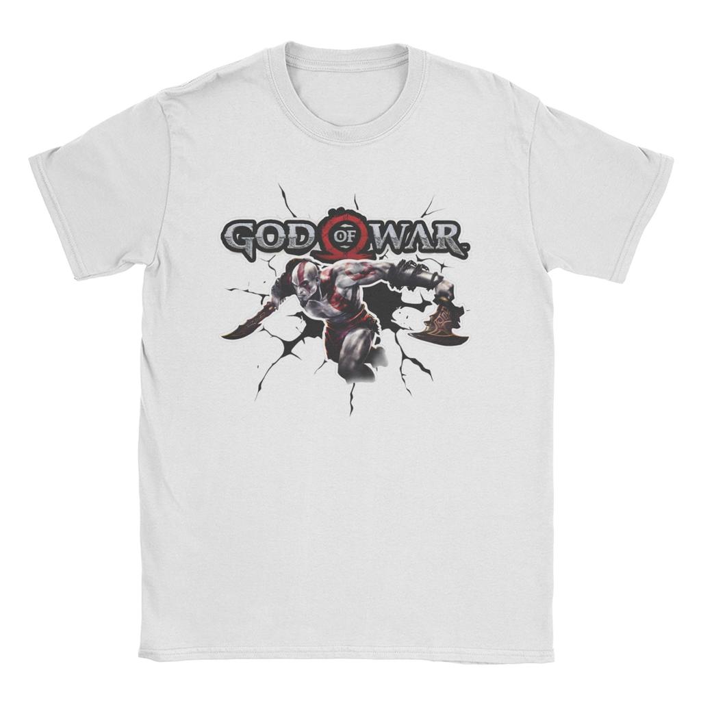 Unisex Womens Gaming Kratos God of War T Shirt Cotton Clothes Crazy Short Sleeve Round Collar Tee Shirt 4XL 5XL 6XL TShirt