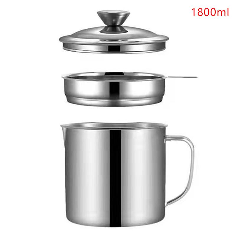 Горшок с масляным фильтром из нержавеющей стали, сито для сала, бак-контейнер, кувшин большой емкости, банка для хранения, кухонные инструменты, горшок с масляным фильтром