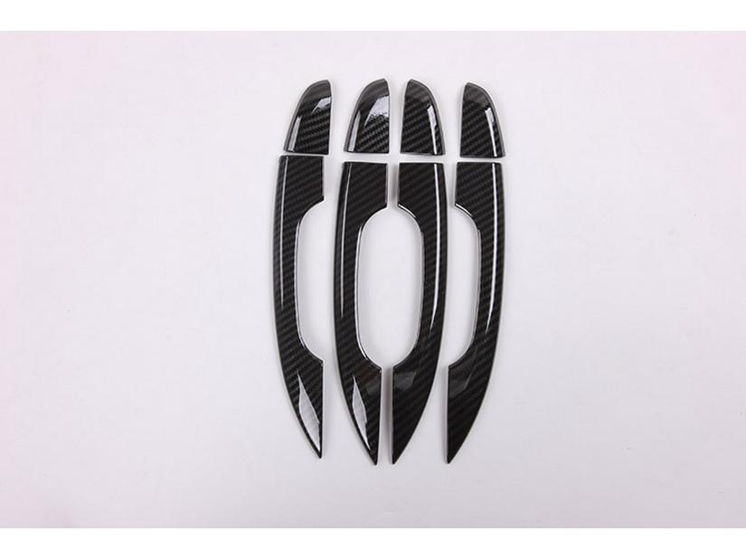 2018 Accord ABS Черный Карбоновое волокно Накладка на дверную ручку Полуобертка Декоративная деталь