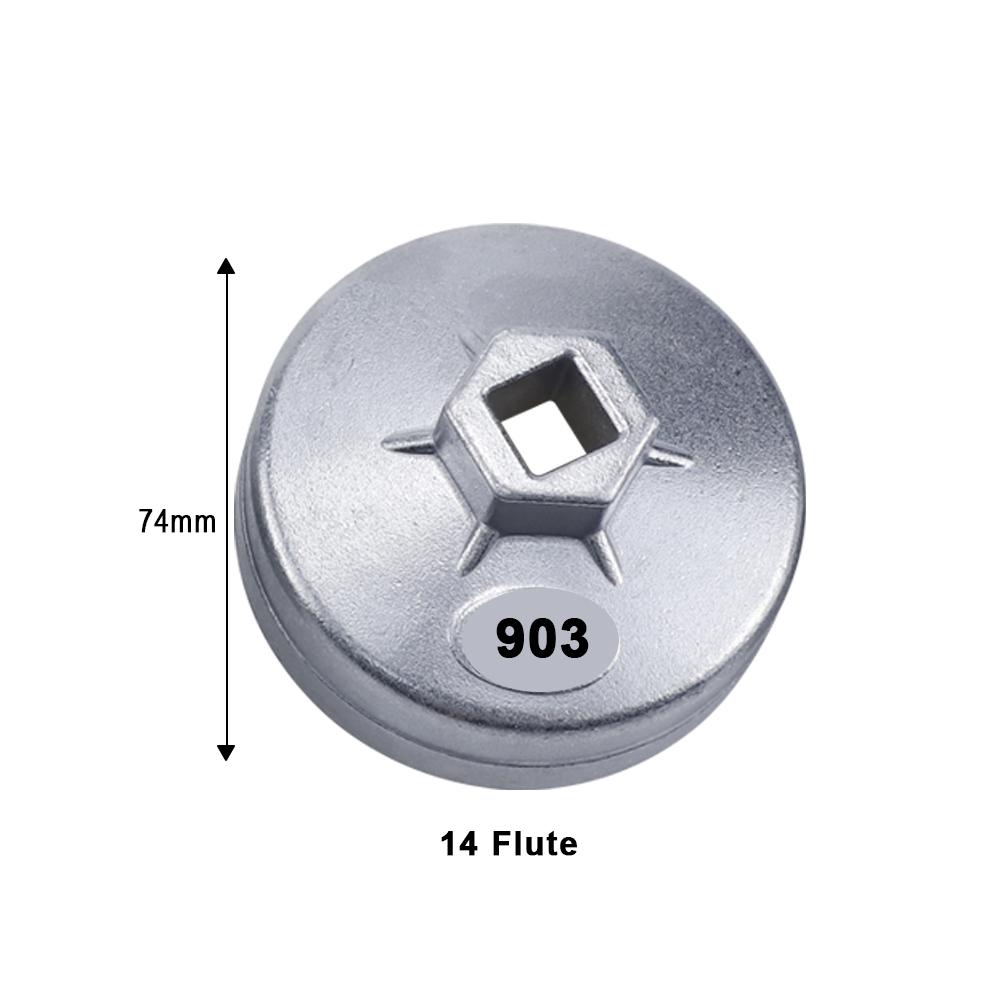 Oil Filter Wrench End Cap Socket Remover Tool 65mm 67mm 74mm 14-15 Flute Aluminum 901 902 903 904 For Toyota Bmw VW Hyundai Jeep