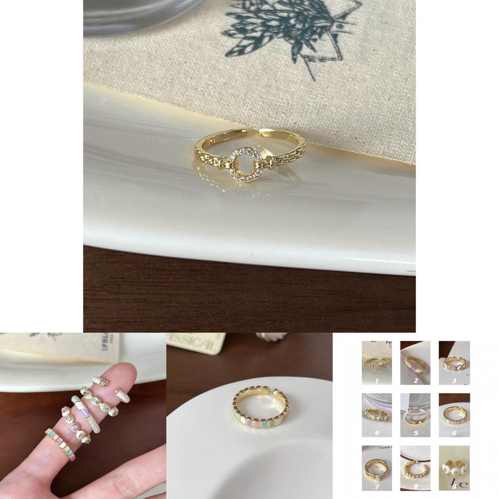 Роскошное не тускнеющее регулируемое медное кольцо для женщин в современном геометрическом стиле для шикарных нарядов