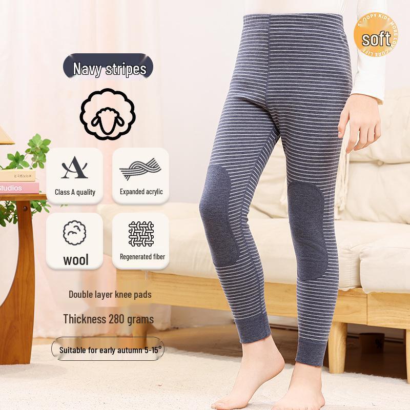 Детские теплые шерстяные кальсоны: Немецкий бархат для мальчиков, девочек и подростков