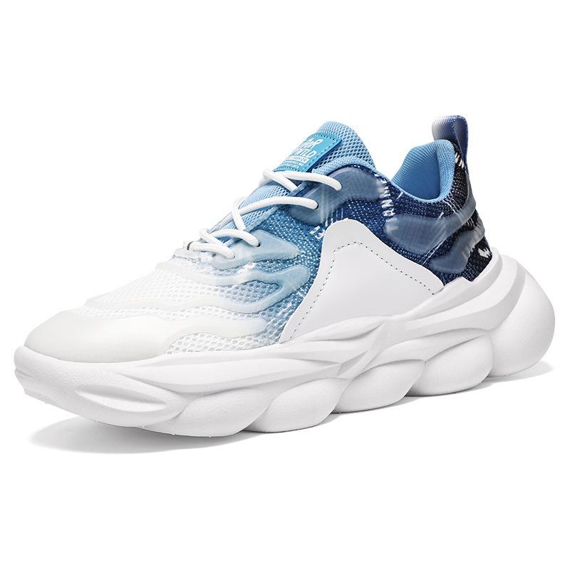 Летняя мужская обувь новая дышащая сетчатая обувь мужская трендовая универсальная обувь на платформе белая обувь спортивная обувь повседневная обувь